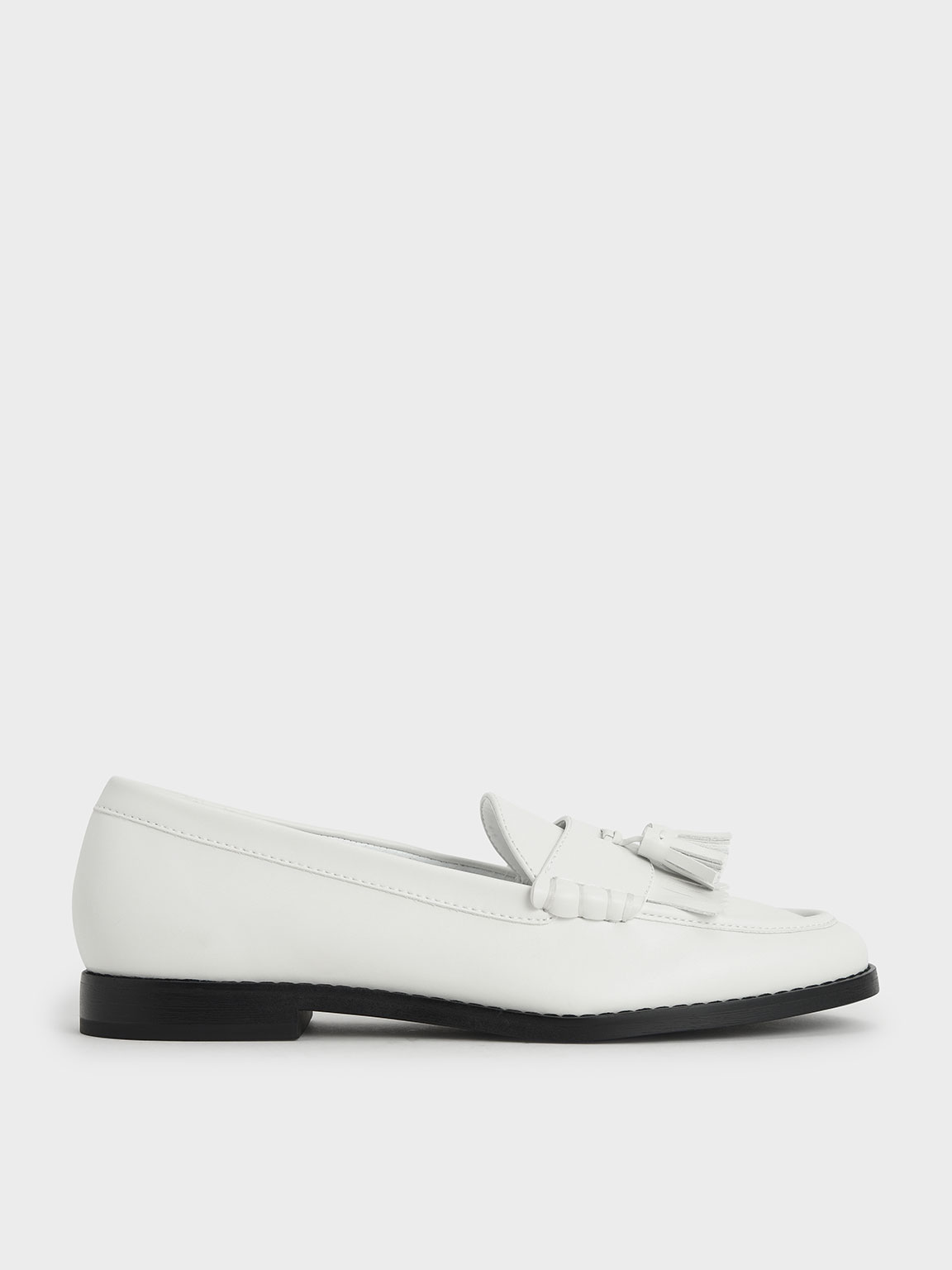 

Tassel Penny Loafers, White