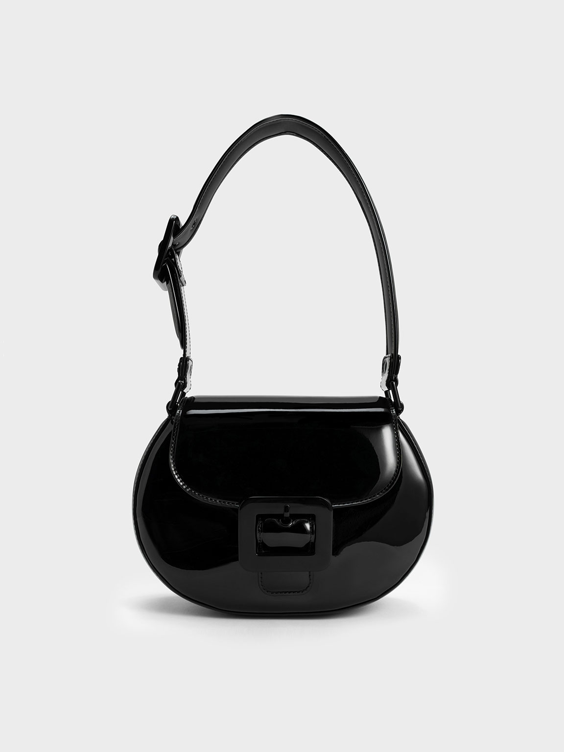 Charles & Keith - Lula Patent Buckled Bag