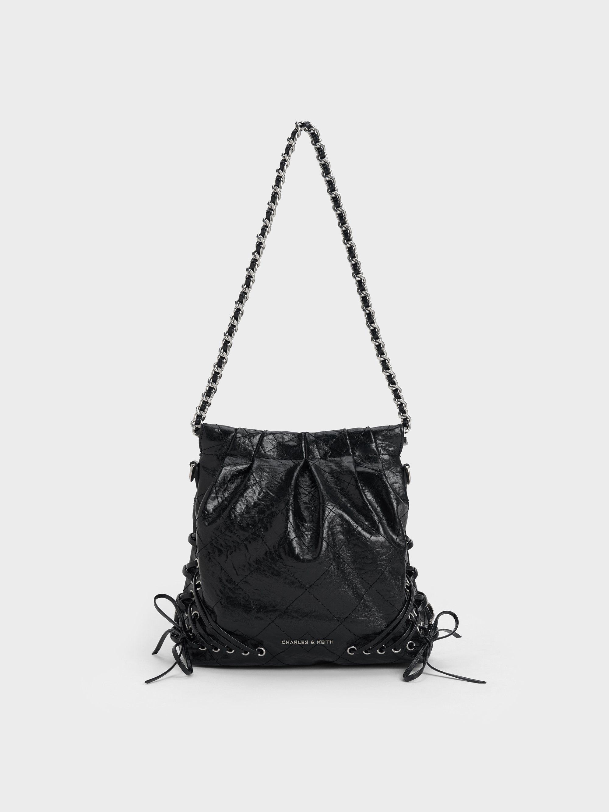 Charles & Keith - Duo Grommet Chain-handle Two-way Backpack