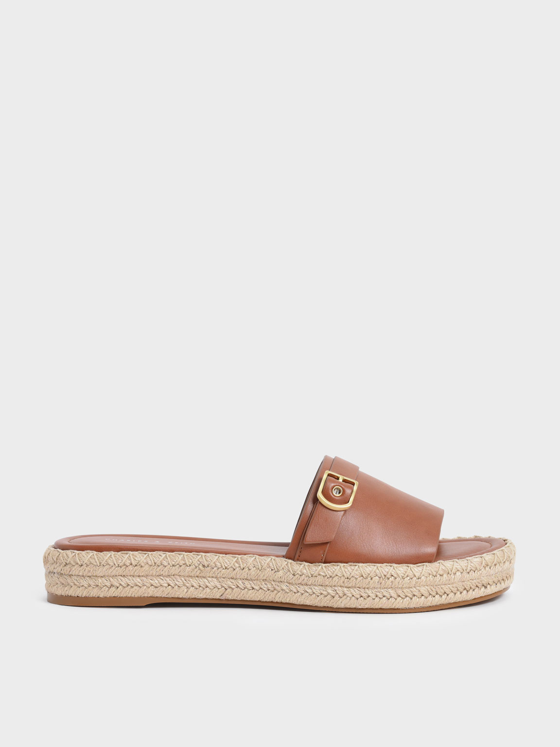 

Buckle Strap Espadrille Sandals, Cognac