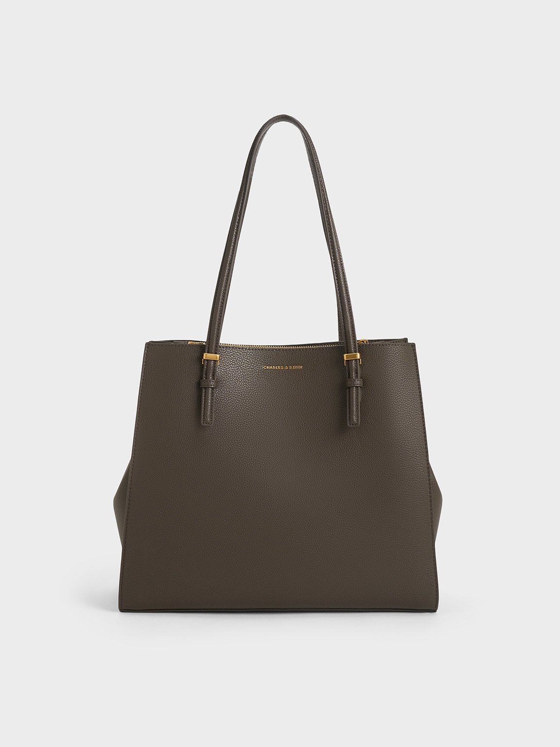 Dark Moss Sansa Tote Bag - CHARLES & KEITH UK