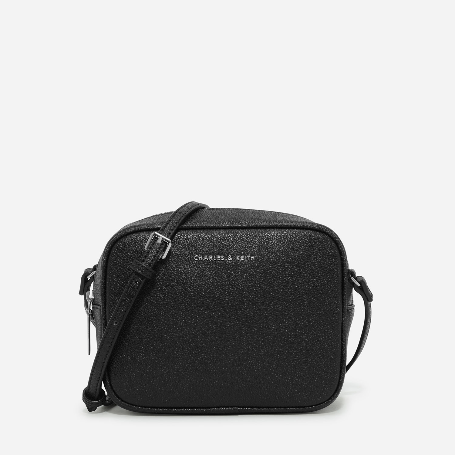 

Curved Boxy Sling Bag, Black