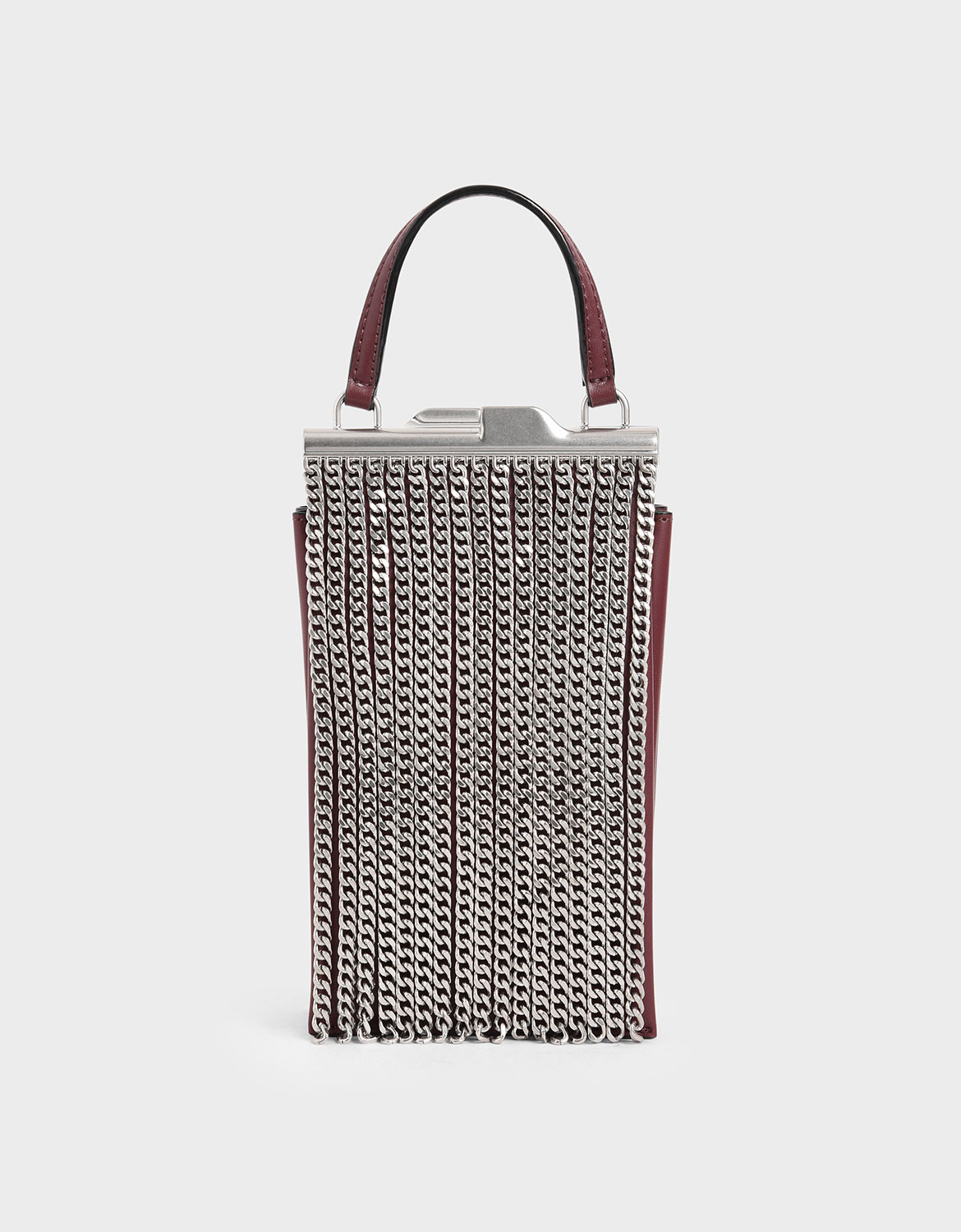 

Chain Fringe Elongated Clutch