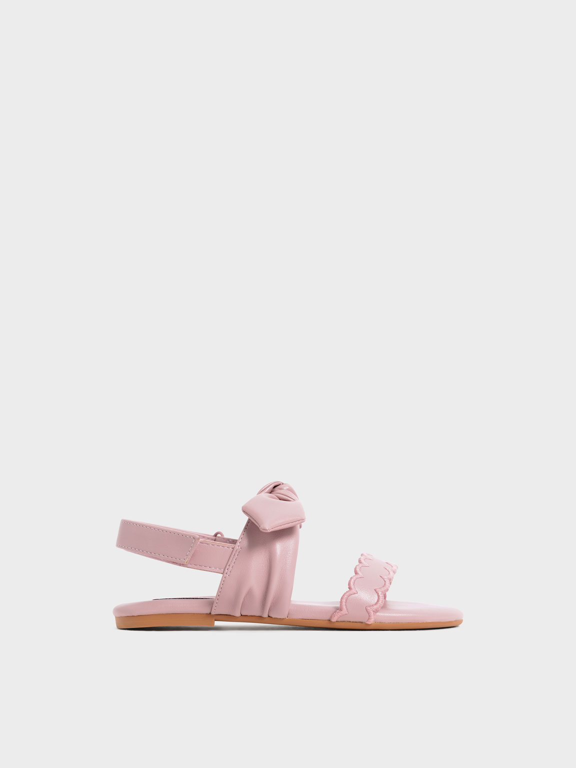 

Girls' Bow-Tie Flat Sandals, Pink