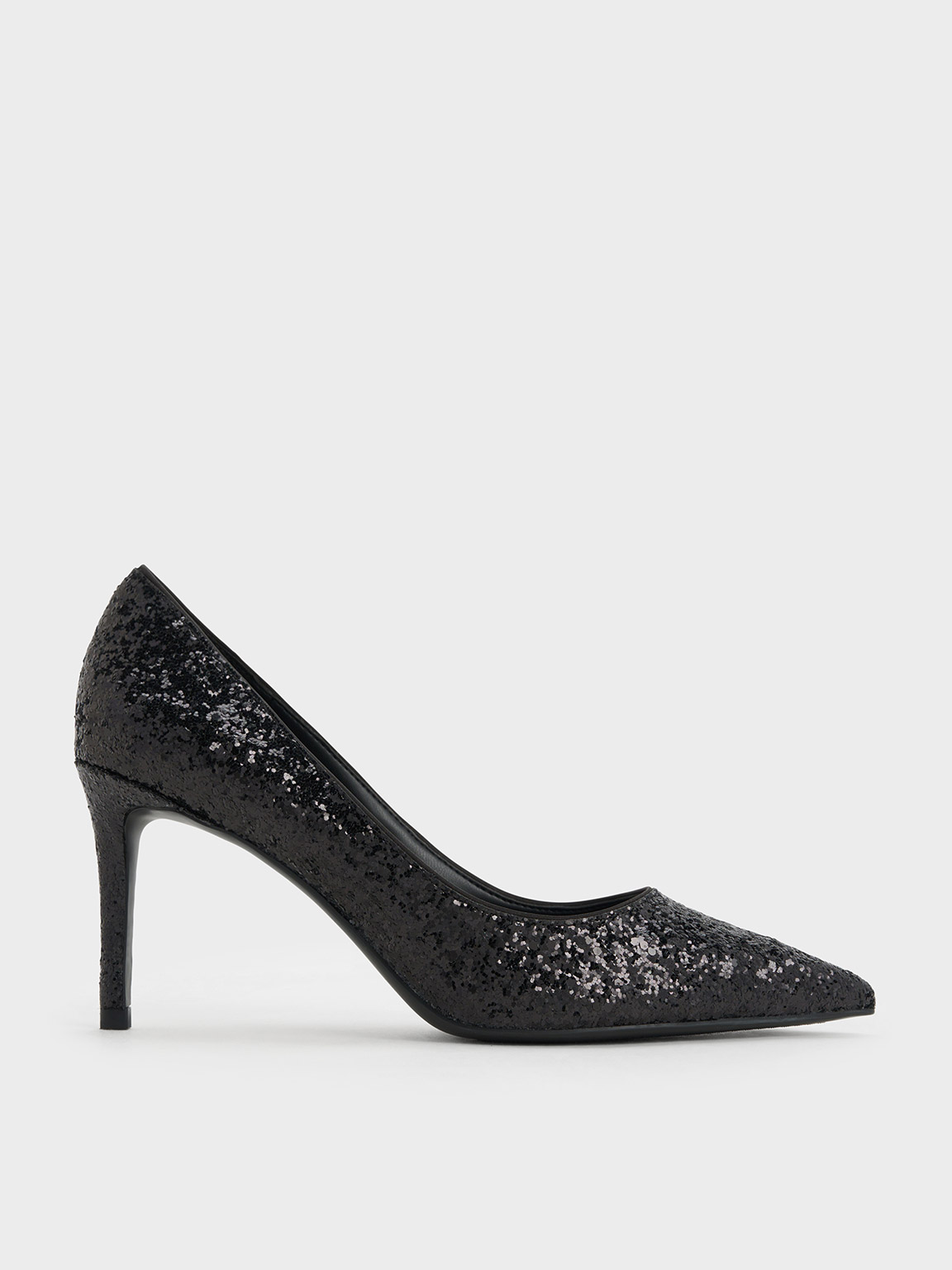 Emmy Glittered Pointed-Toe Pumps