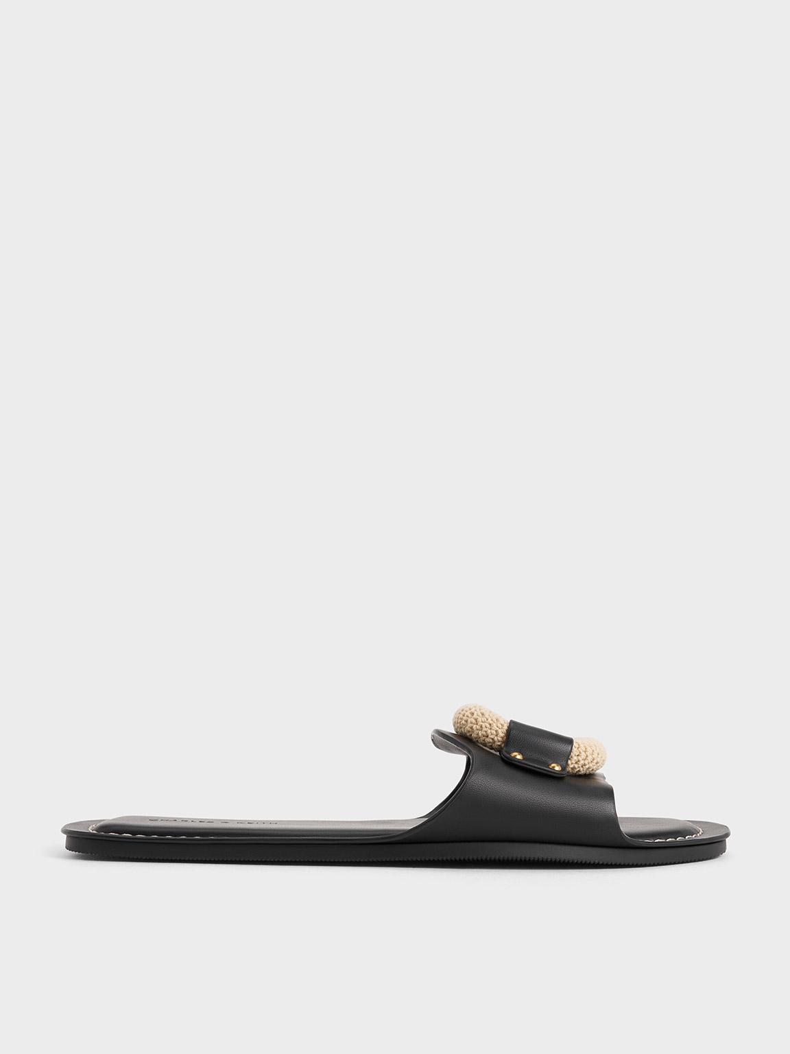 Charles & Keith - Raffia Ring Slide Sandals Charles & Keith - Raffia Ring Slide Sandals