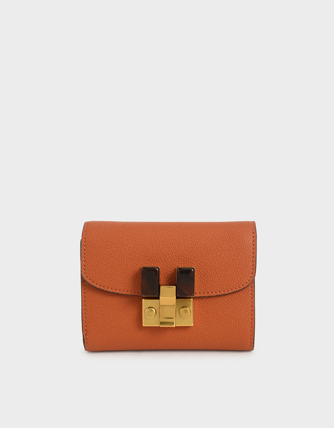 

Stone-Embellished Mini Wallet, Orange