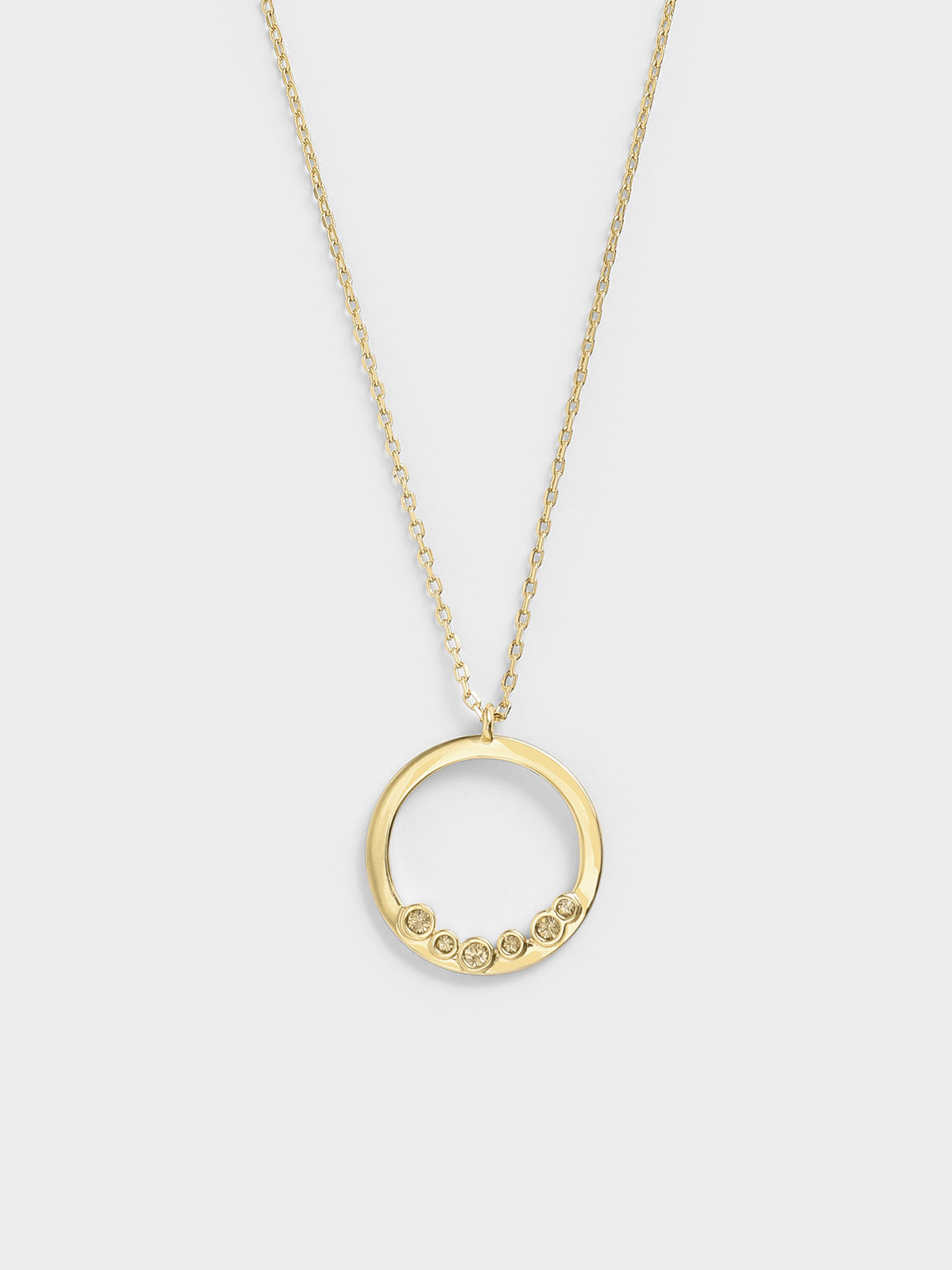 

Swarovski® Crystal Studded Pendant Necklace, Gold