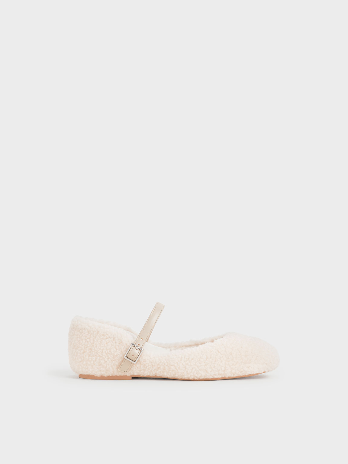 

Girls' Furry Mary Jane Flats