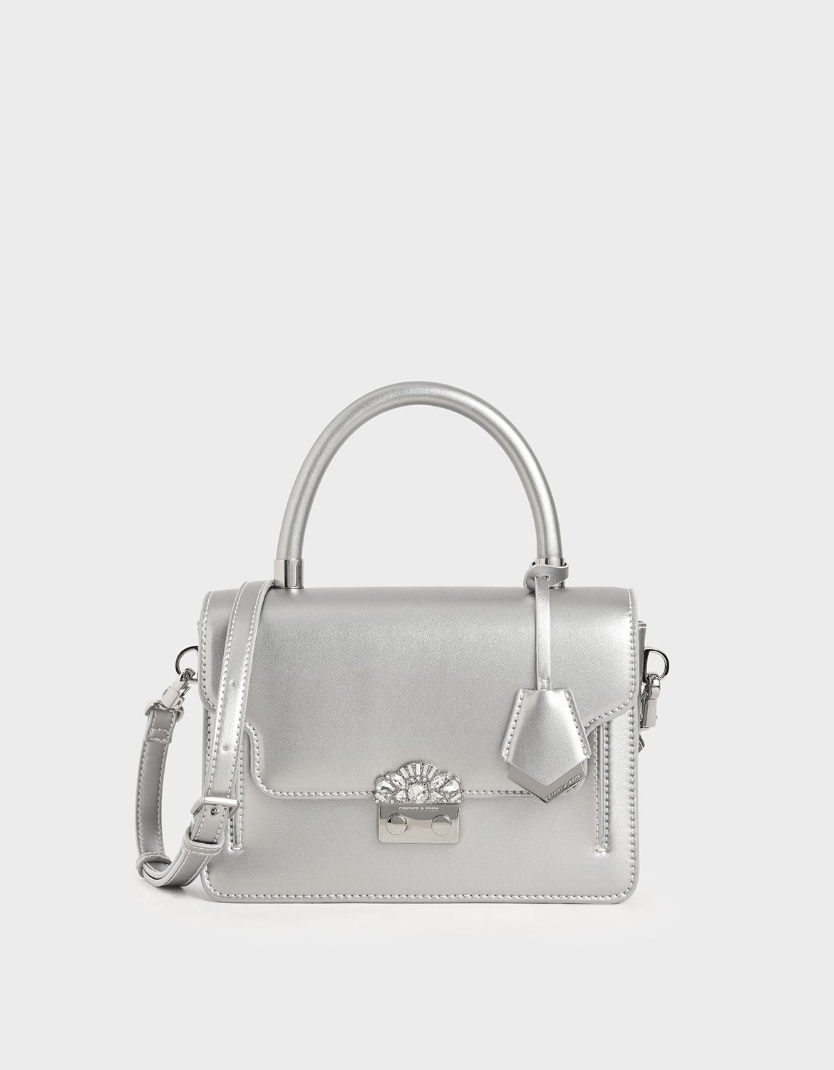 

Metal Buckle Top Handle Bag