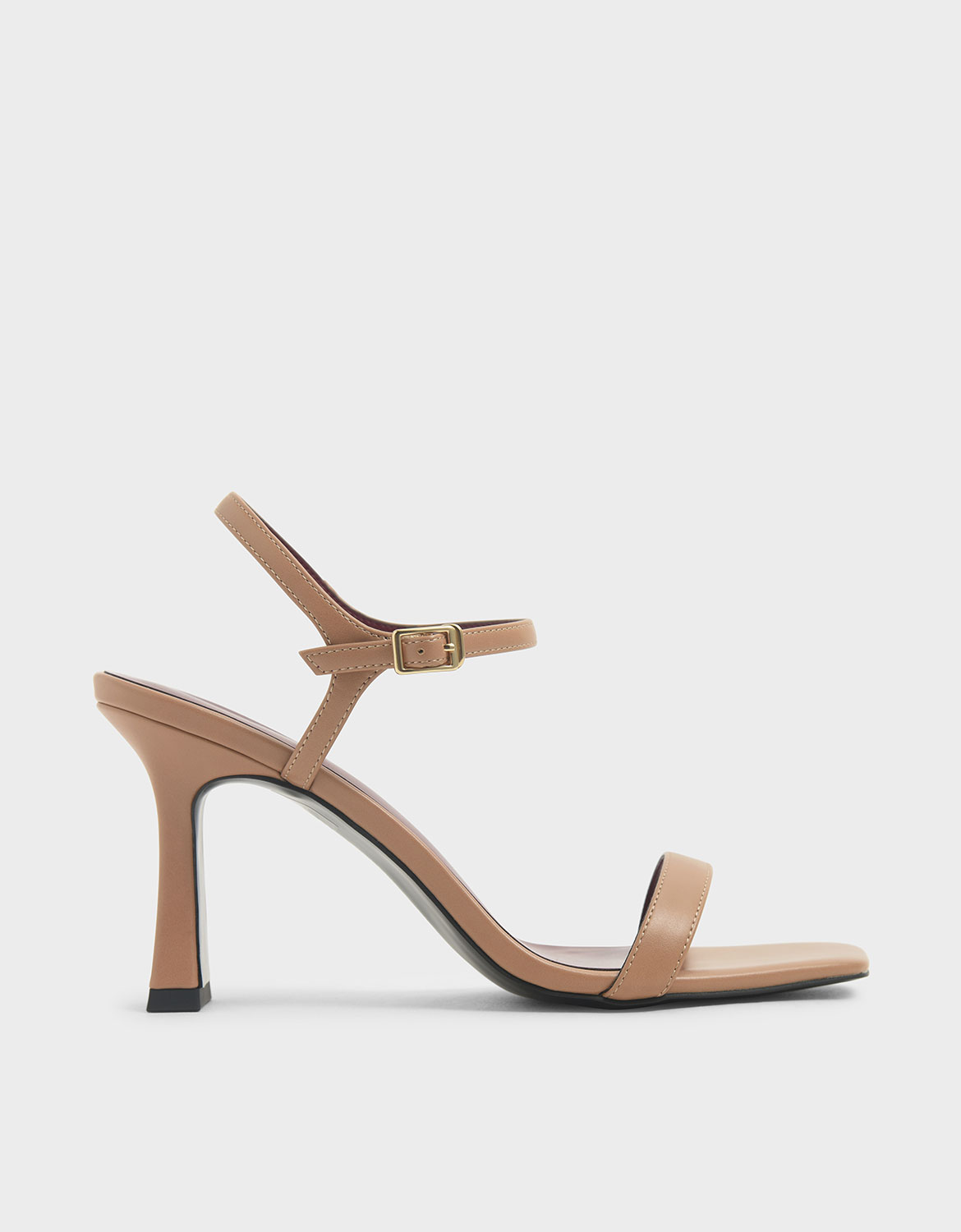 

Sculptural Heel Sandals, Nude