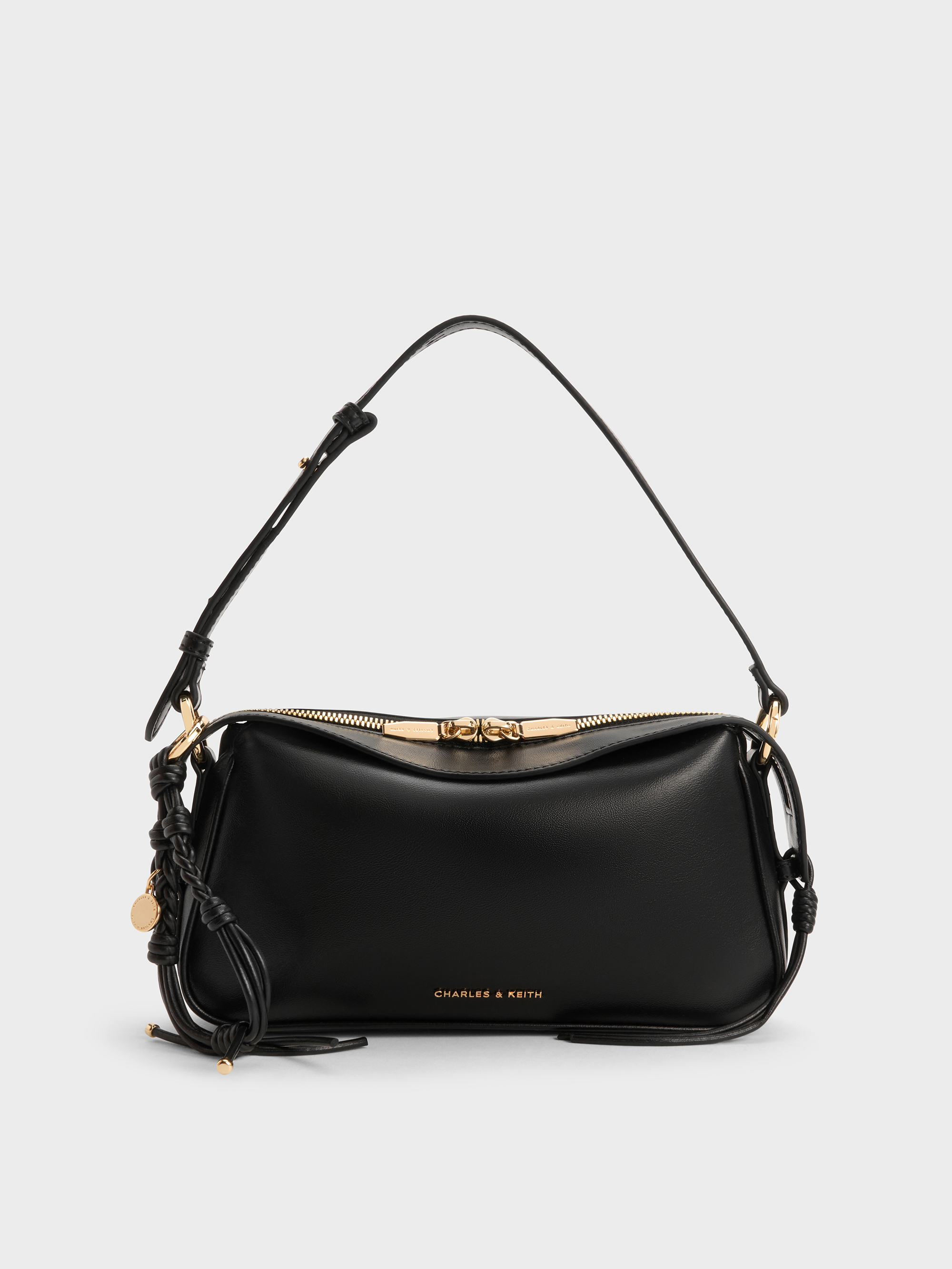 Charles & Keith - Mini Haylen Braided-Charm Shoulder Bag