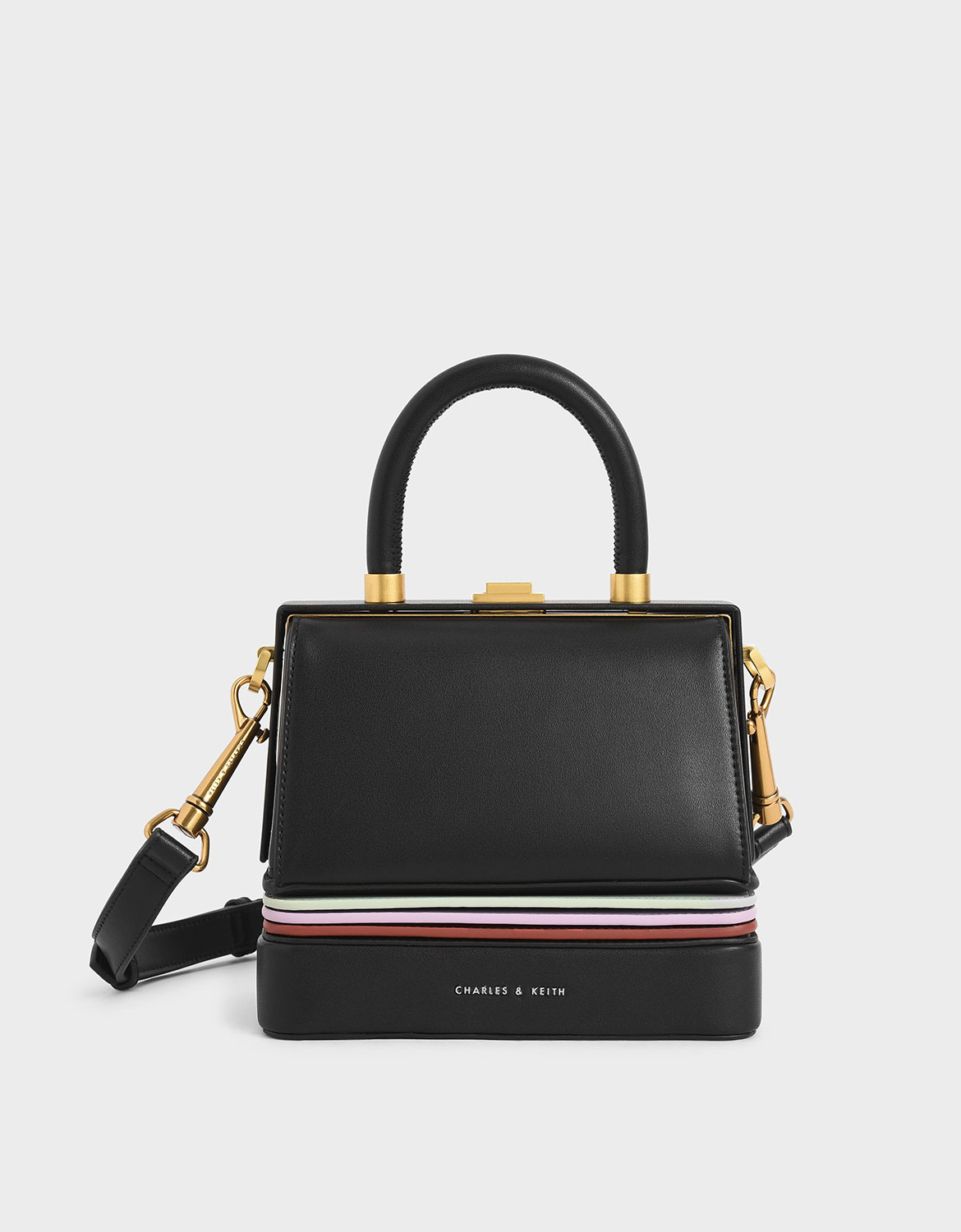 

Accordion Bag, Black textured