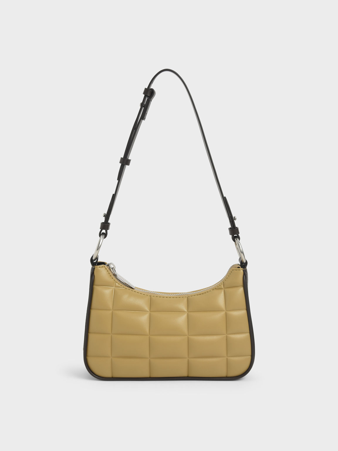 

Quilted Chain Shoulder Bag, Sand