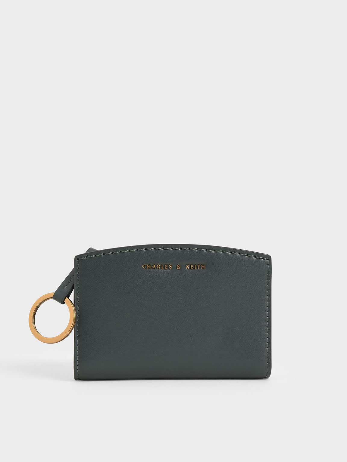 

Ring Detail Card Holder, Teal