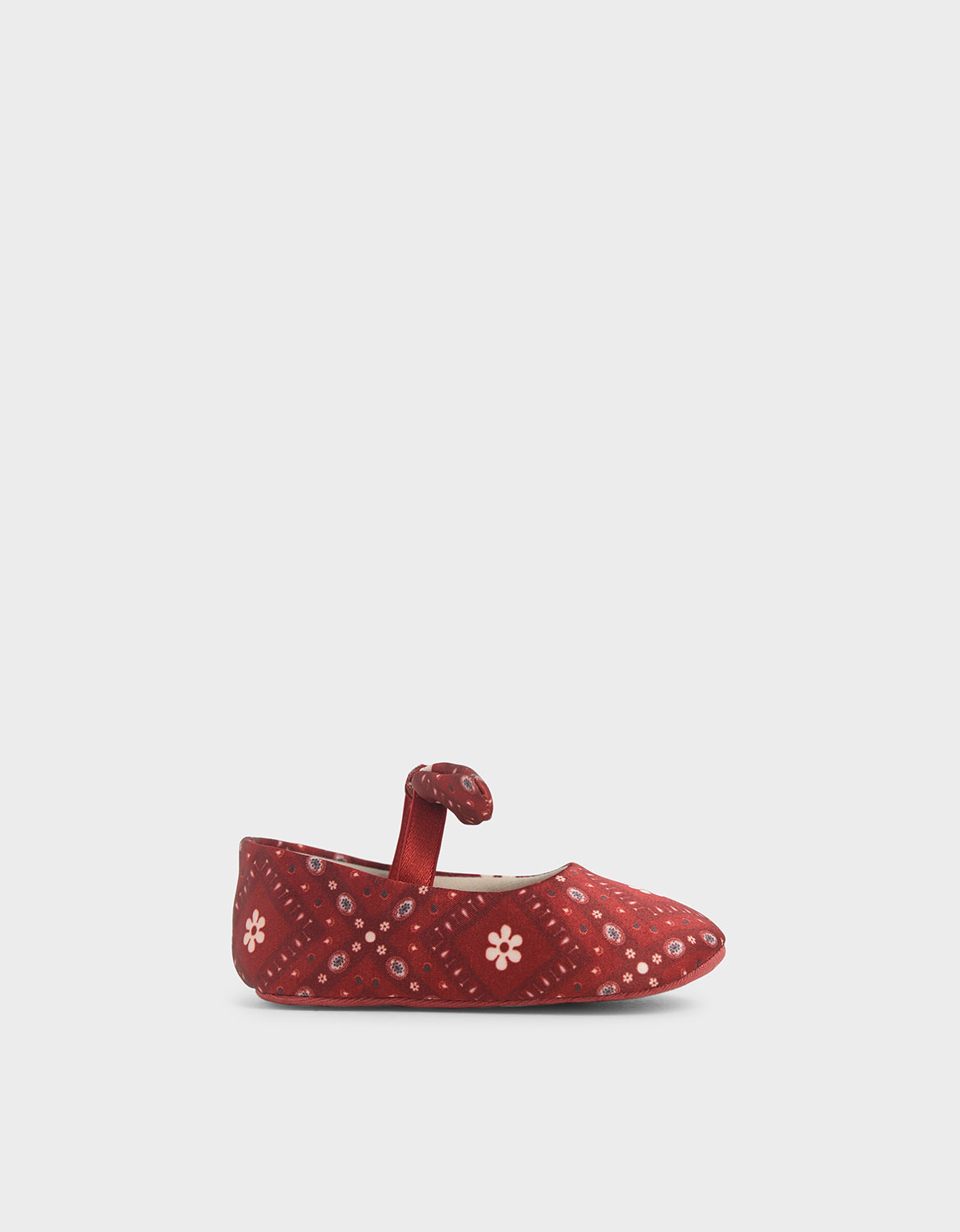 

The Purpose Collection - Baby Girls' Bandana Print Bow Ballerinas, Red