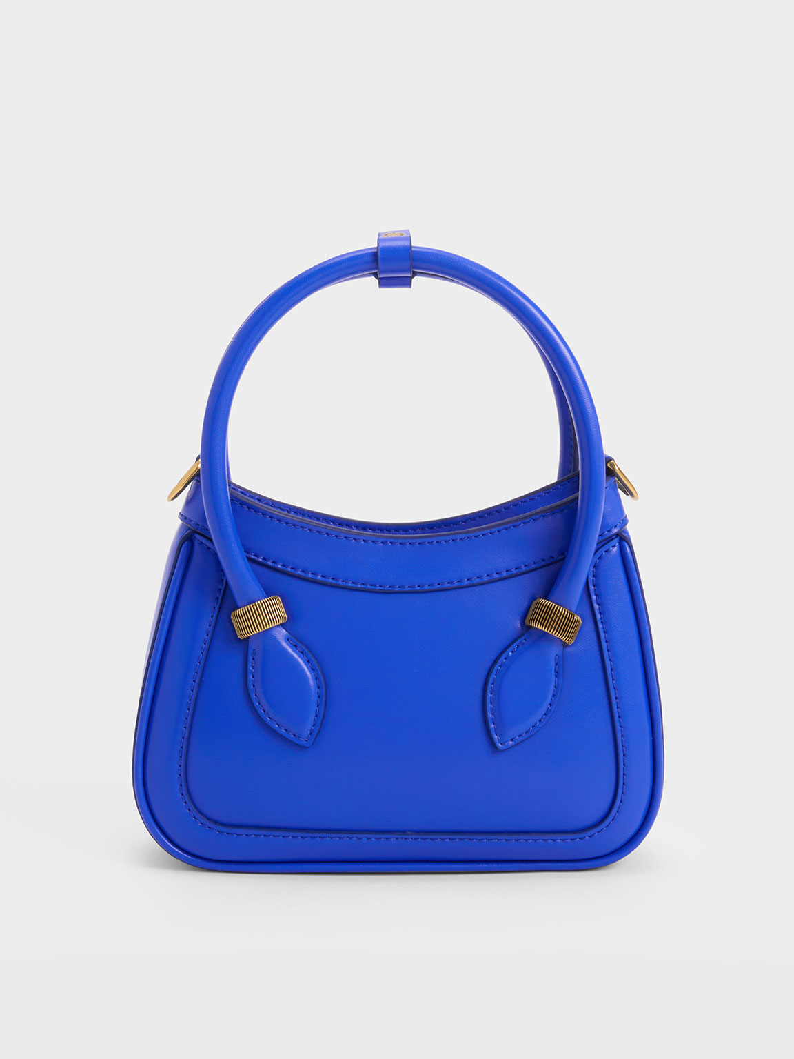 Charles & Keith Bonnie Curved Tote Bag In Cerulean