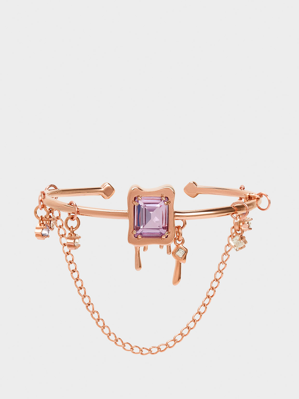 Zira Crystal Charm Cuff Bracelet