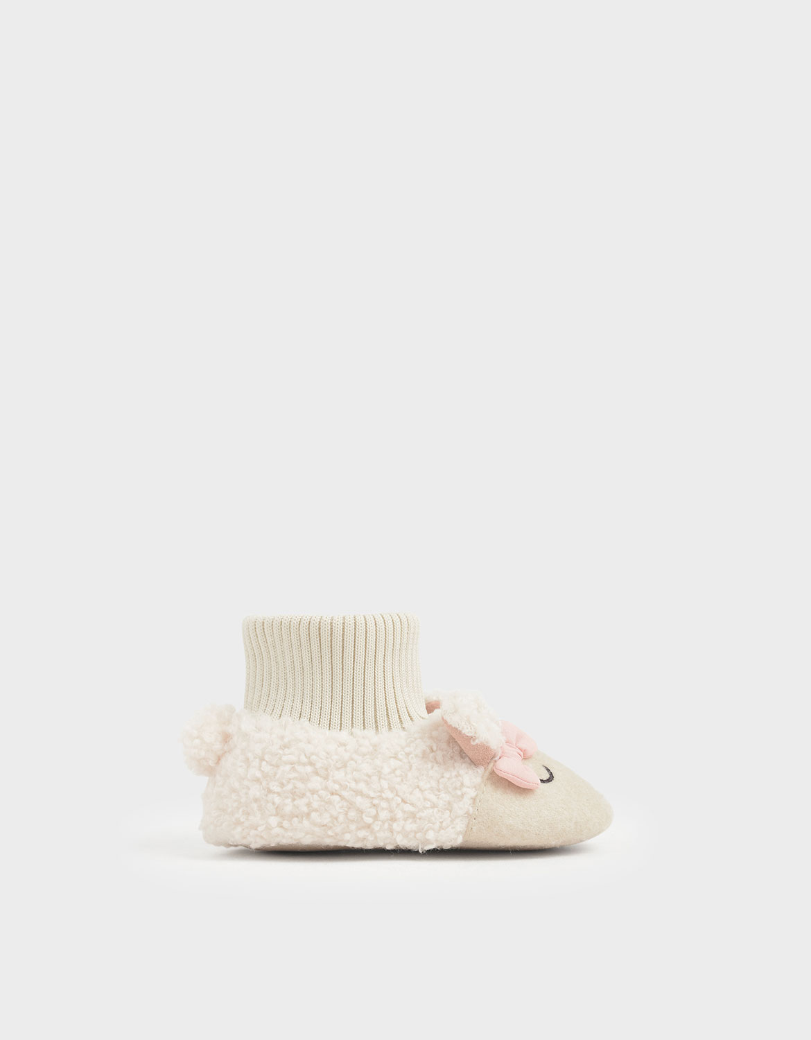 

Baby Girls' Nellie The Lamb Furry Booties, Beige