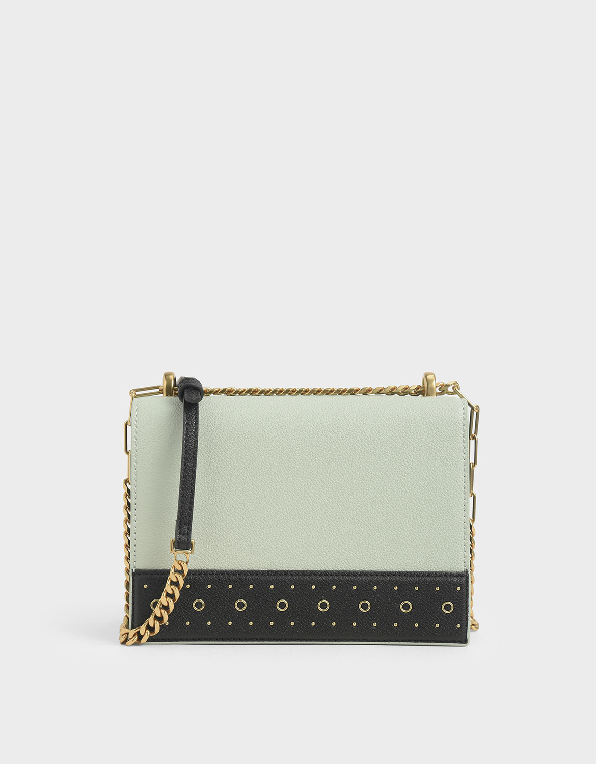 

Eyelet-Embellished Crossbody Bag