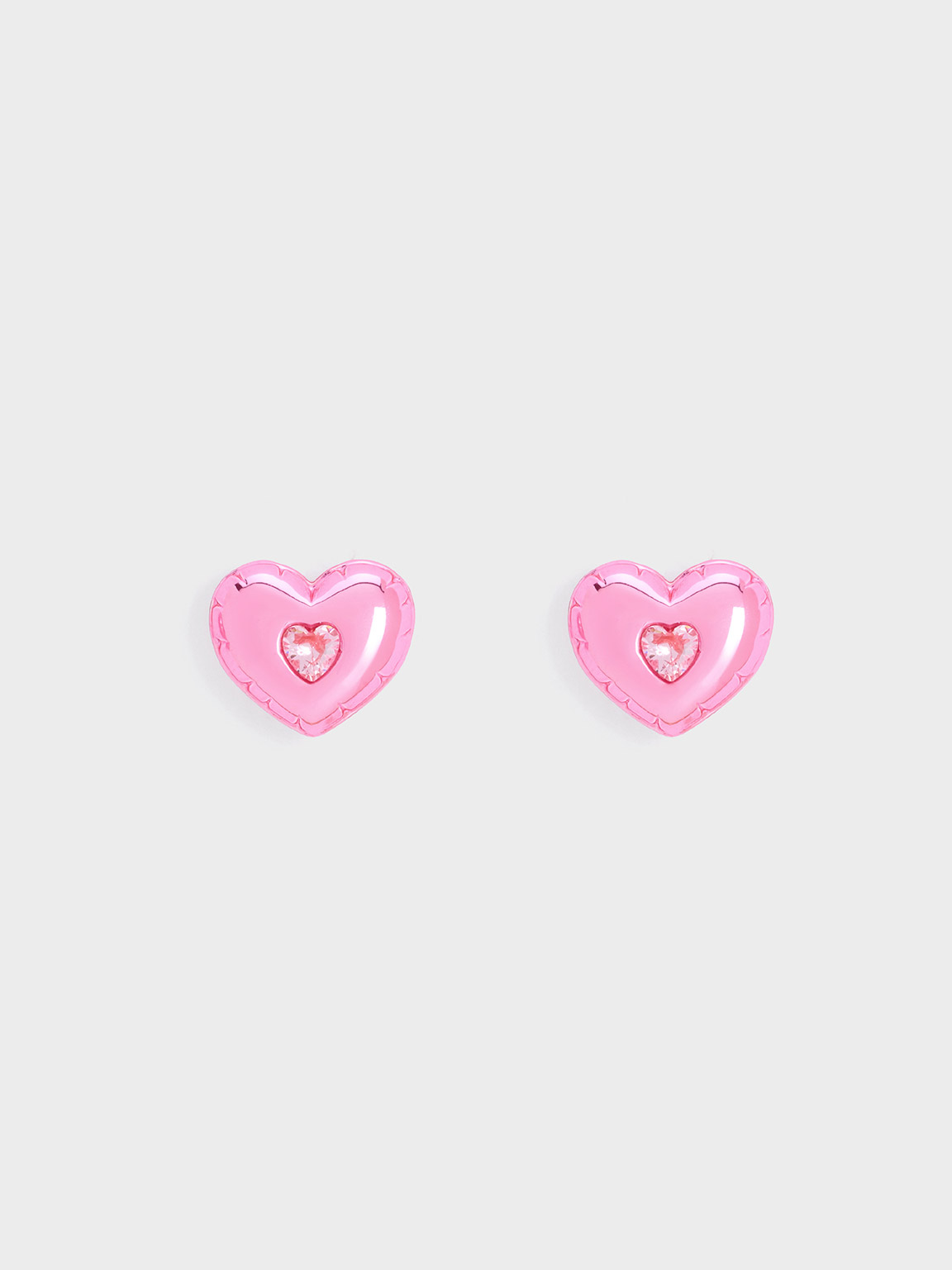 Bethania Heart Crystal Stud Earrings