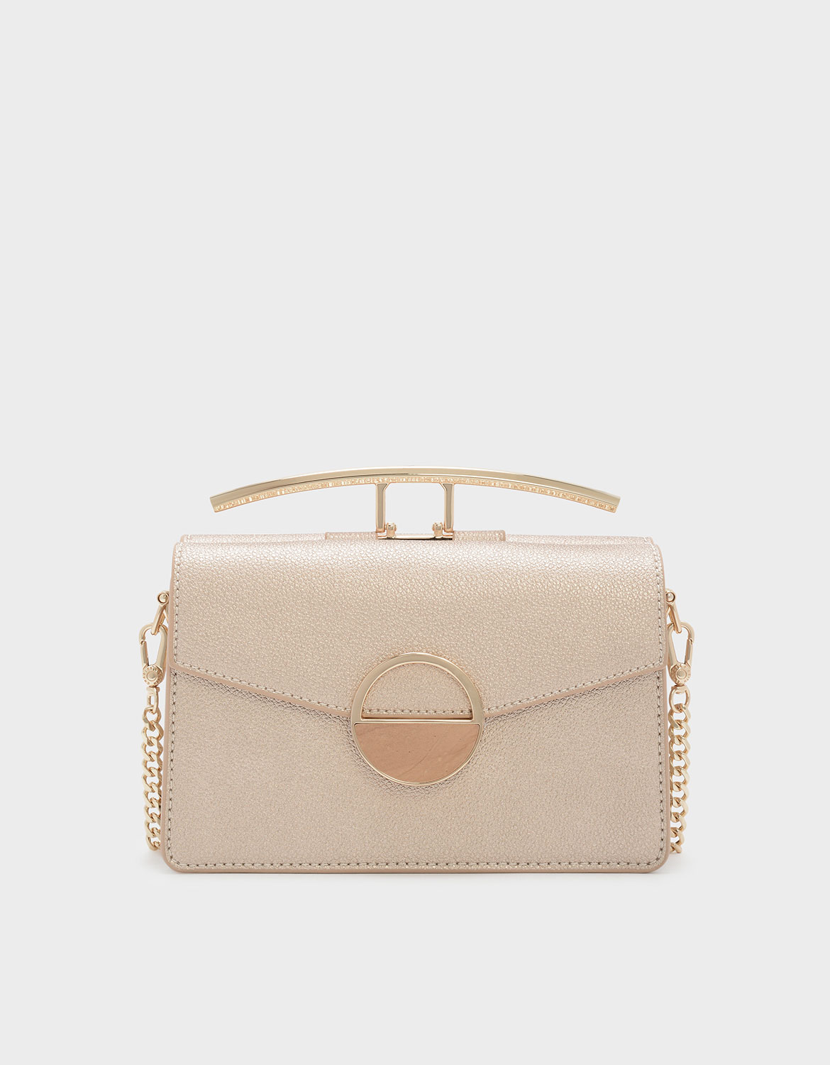 

Circular Detail Crossbody Bag, Rose gold