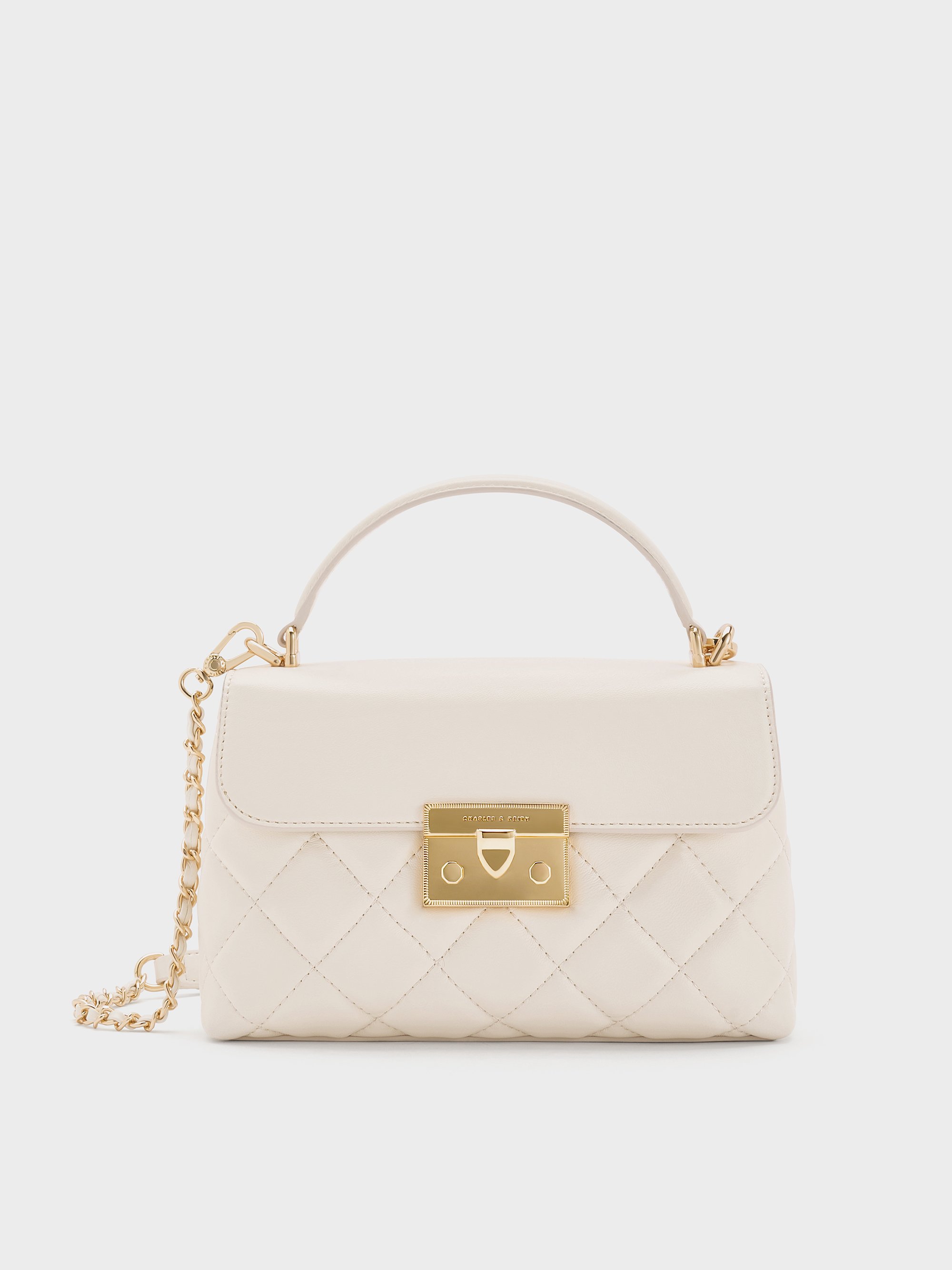 Charles & Keith - Alva Quilted Top Handle Bag