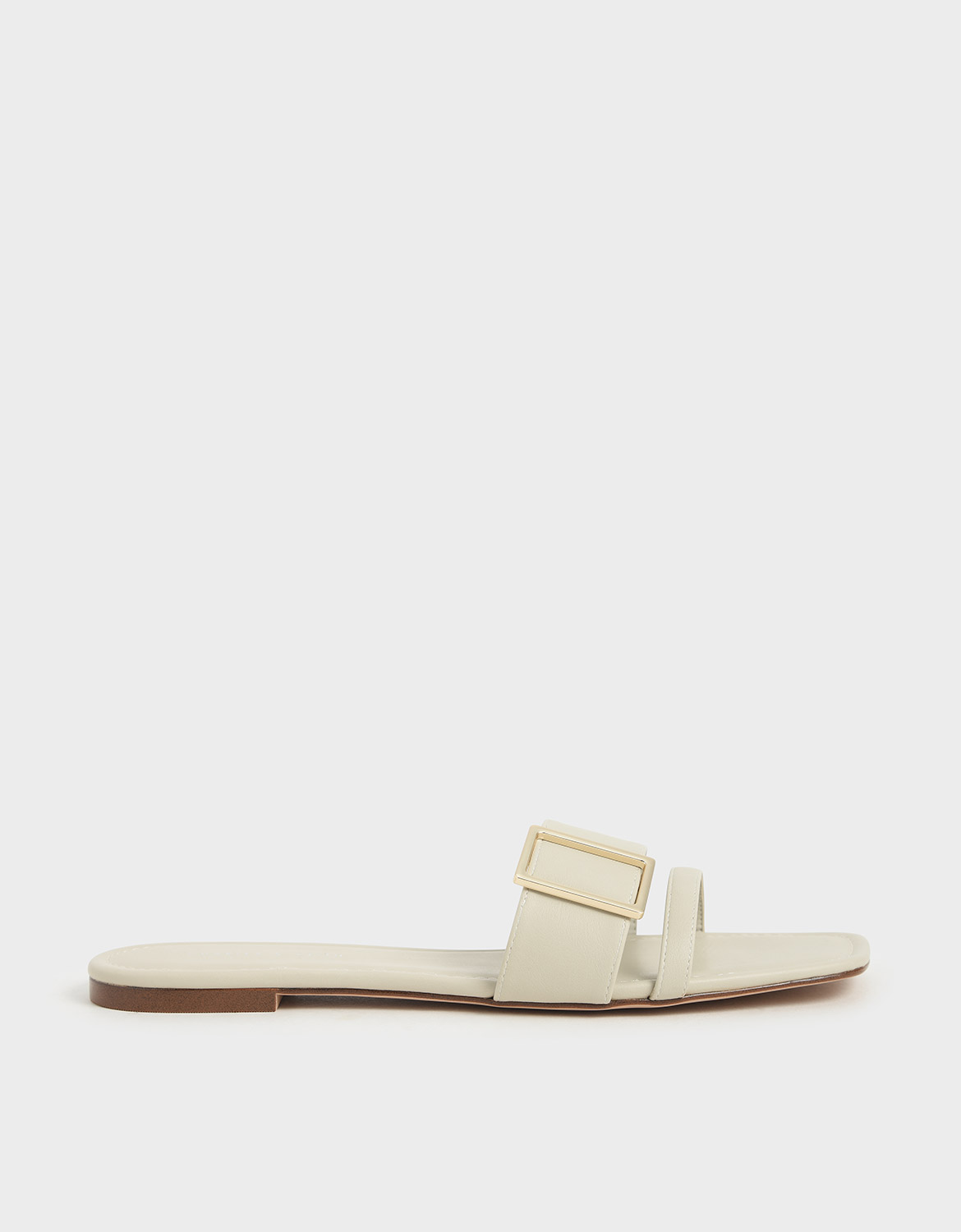 

Buckle Slide Sandals, Chalk