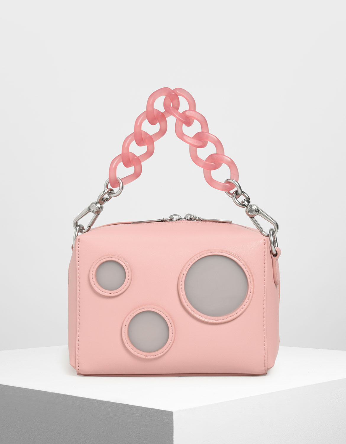

Bubble Detail Crossbody Bag, Pink